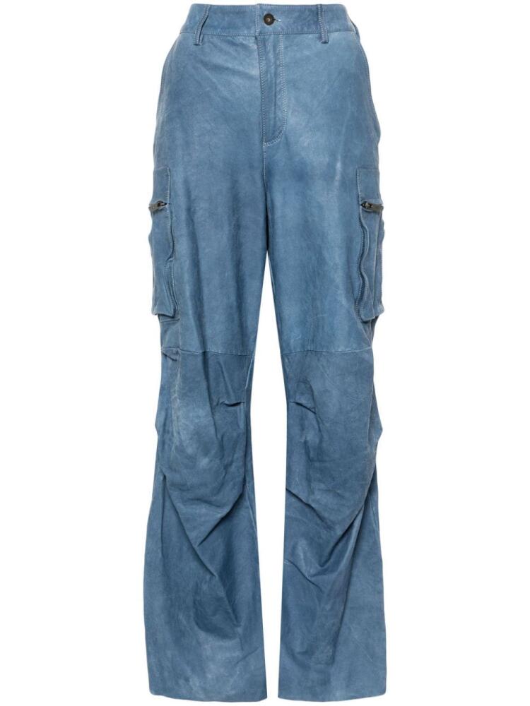 Salvatore Santoro straight-leg cargo pants - Blue Cover