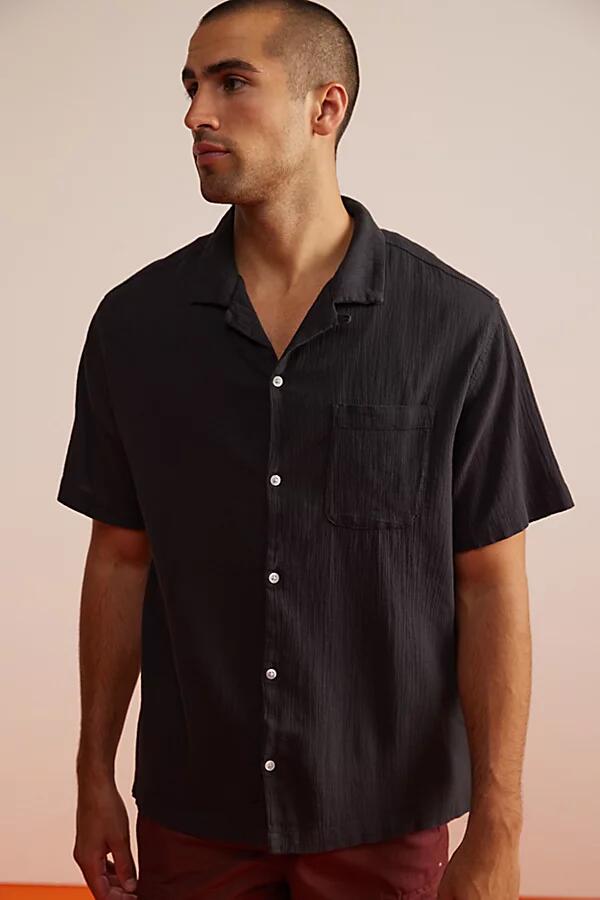 Standard Cloth Liam Crinkle Shirt Top in Black Cover