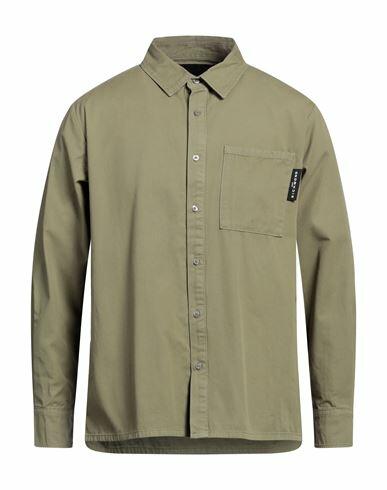 John Richmond Man Shirt Military green Cotton Cover