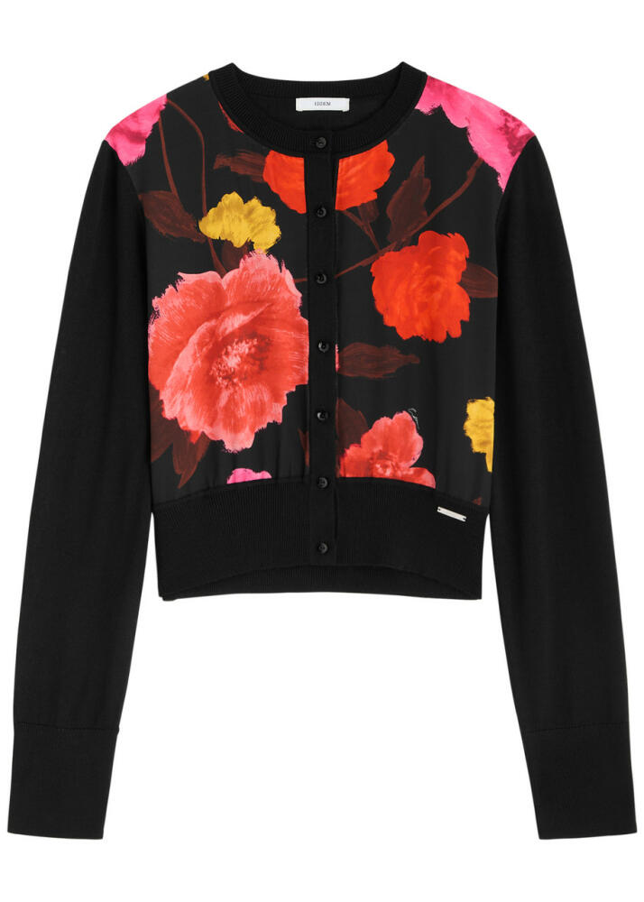 Erdem Floral-print Silk and Wool Cardigan - Multi Floral Cover