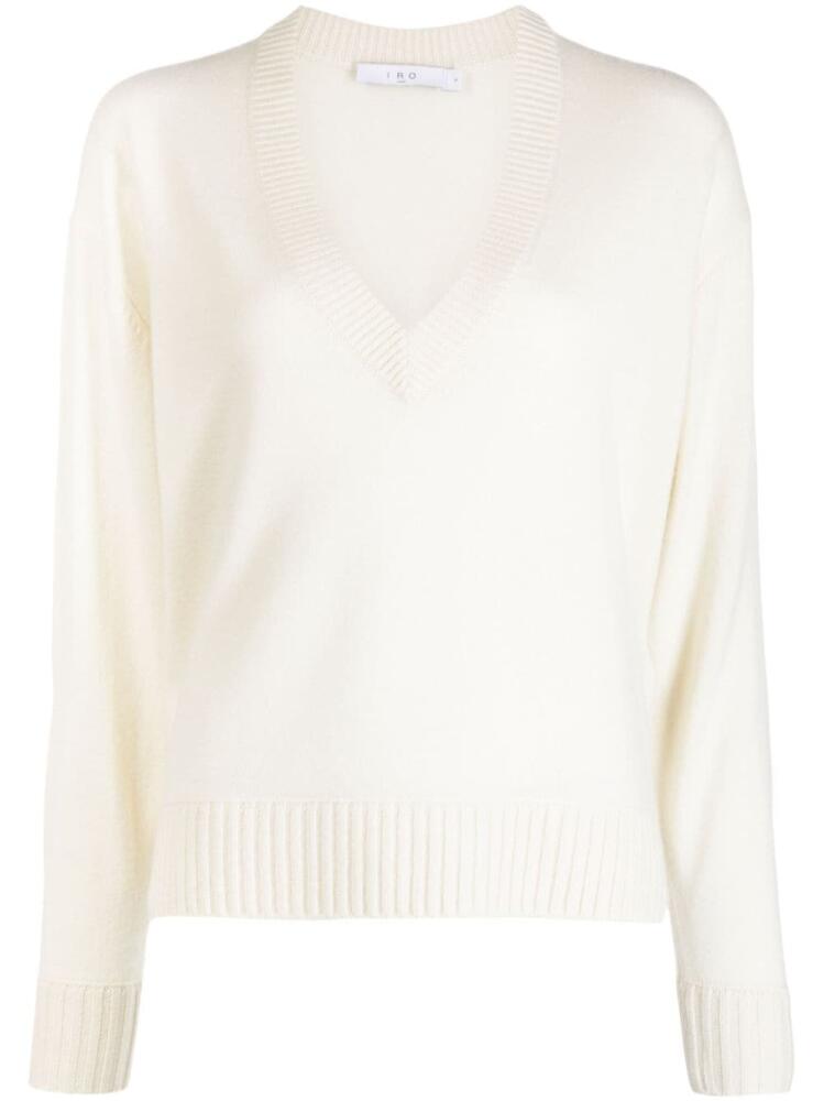 IRO Izie V-neck cashmere jumper - Neutrals Cover