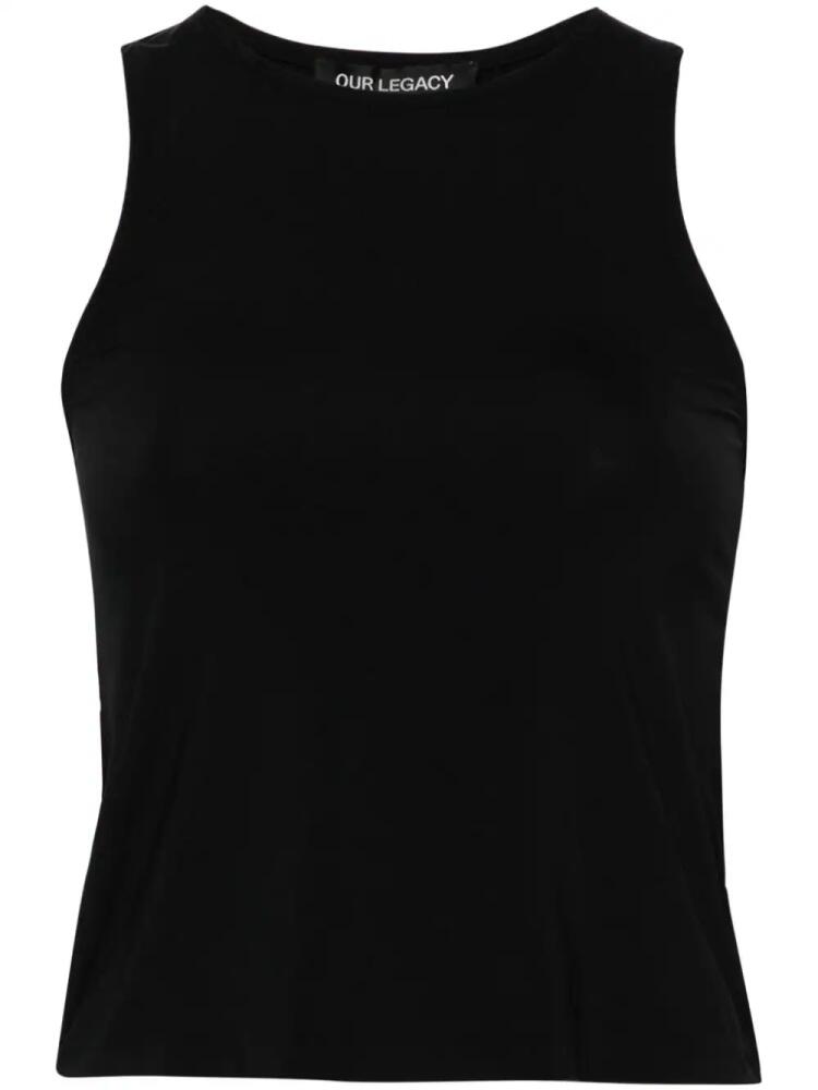 OUR LEGACY Wave cropped tank top - Black Cover