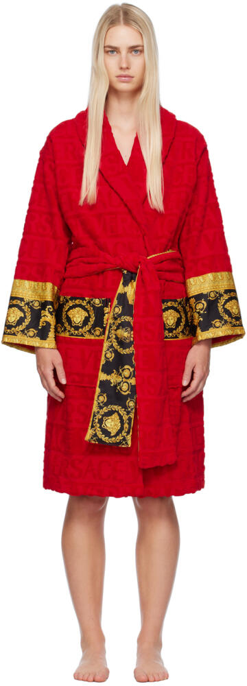 Versace Underwear Red 'I Heart Baroque' Robe Cover