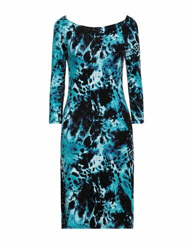 Samantha Sung Woman Midi dress Turquoise Cotton Cover