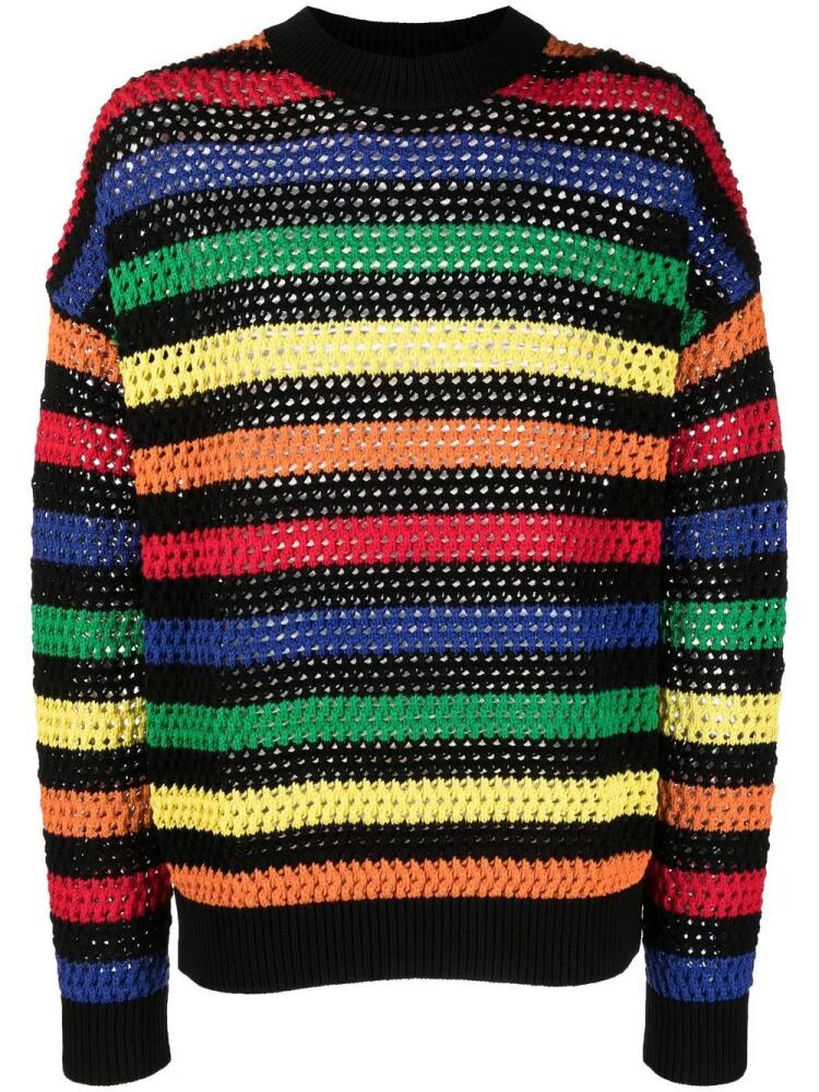 MSGM multicolor striped jumper - Black Cover