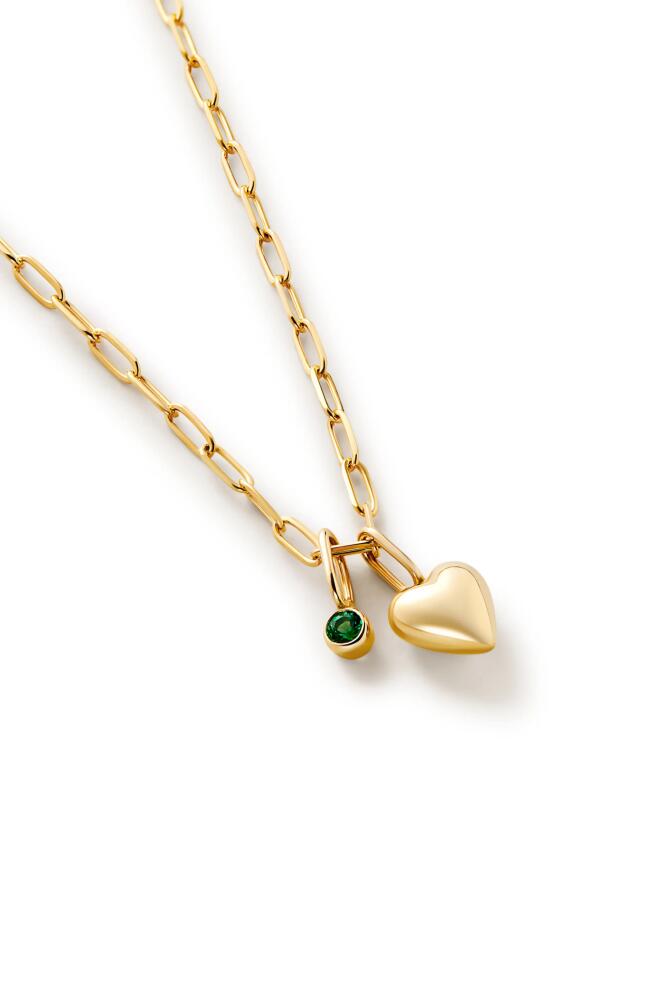 Ana Luisa Heart Necklace - Gold Heart & Stone Necklace Cover