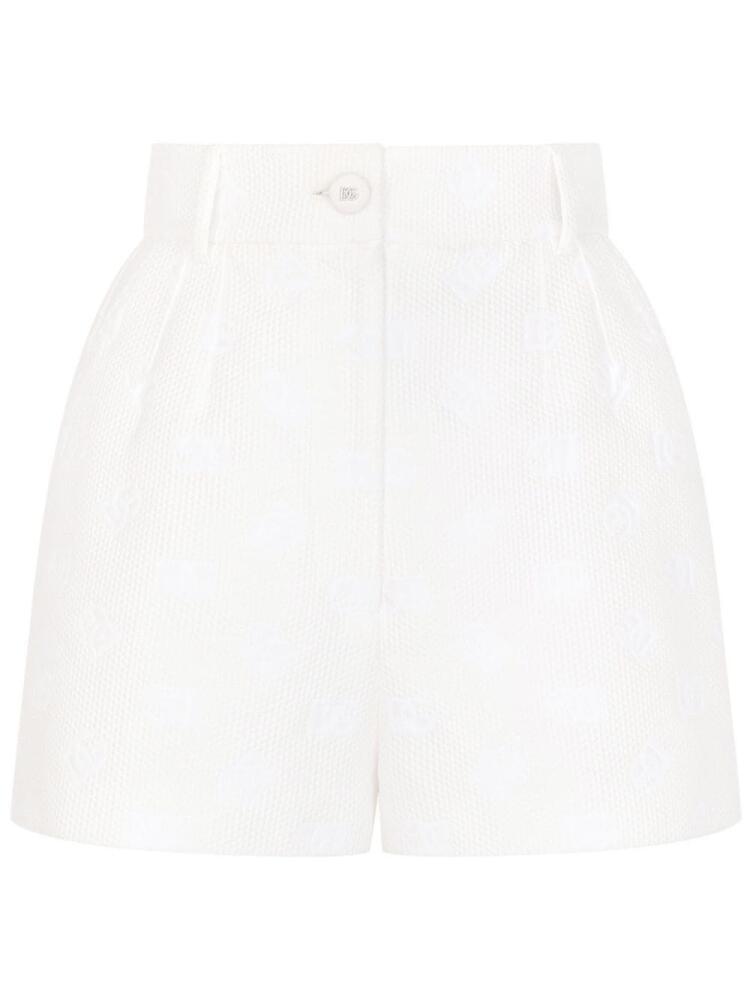 Dolce & Gabbana logo-jacquard high-waisted short - Neutrals Cover