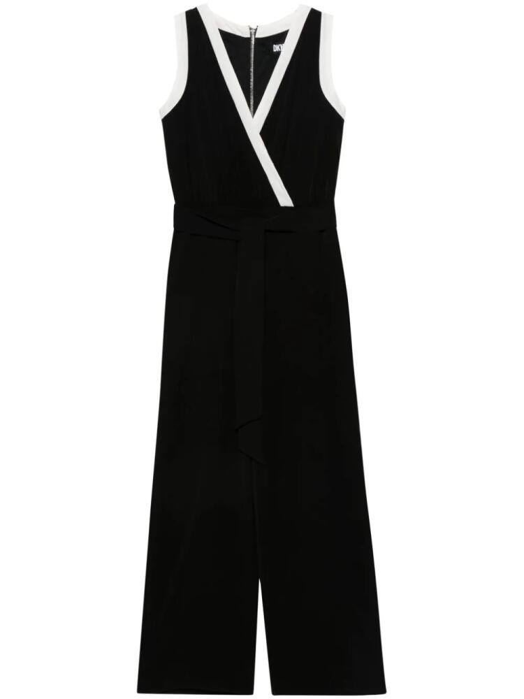 DKNY V-neck wide-leg jumpsuit - Black Cover