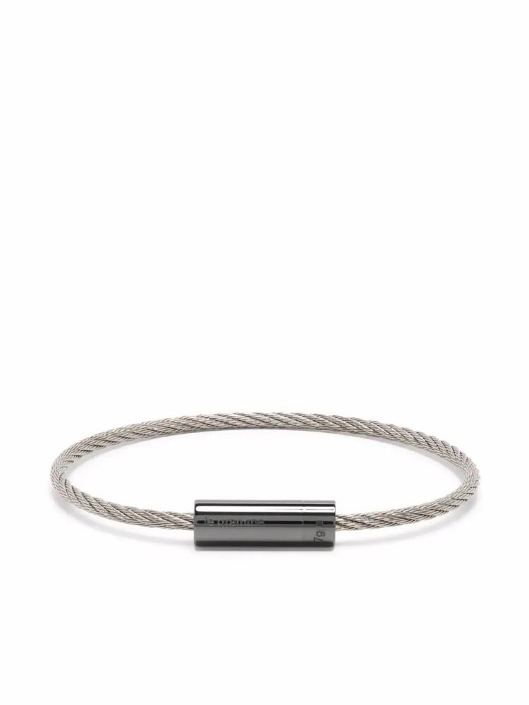 Le Gramme 5g polished ceramic cable bracelet - Silver Cover