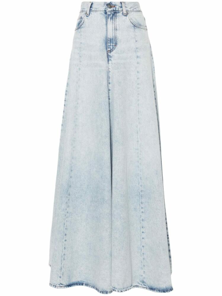 Haikure flared denim skirt - Blue Cover