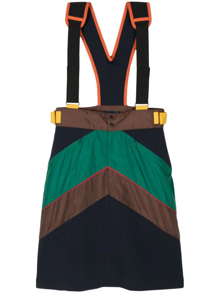 Kolor colour-block dungaree dress - Brown Cover