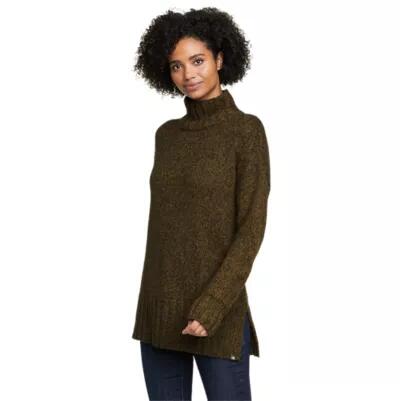 Eddie Bauer Women's Rest & Repeat Funnel-Neck Sweater - Solid Cover