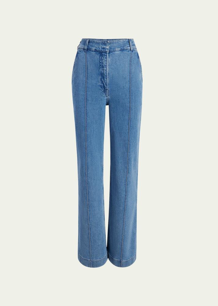 Another Tomorrow High-Waisted Wide Leg Denim Pants Cover