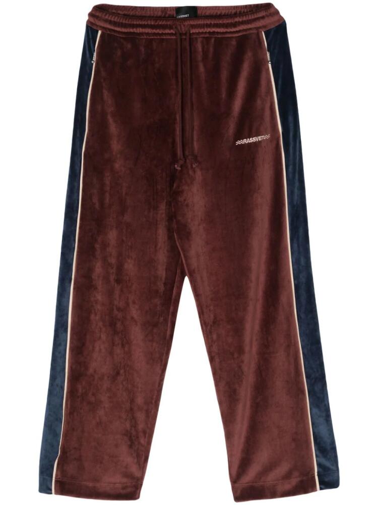 RASSVET Racer velvet track pants - Red Cover