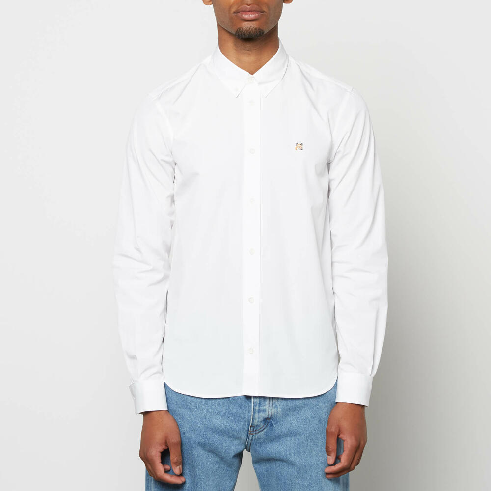 Maison Kitsuné Men's Fox Head Embroidery Classic Shirt - White Cover