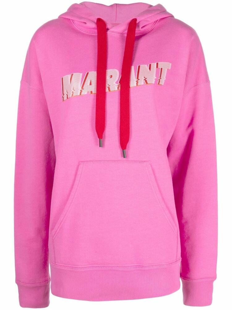 MARANT ÉTOILE Mansel logo-print hoodie - Pink Cover