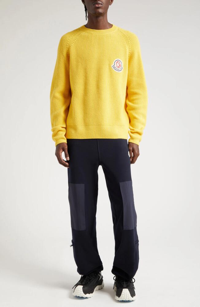 Moncler Genius x Billionaire Boys Club Crewneck Virgin Wool & Cashmere Sweater in Yellow Cover