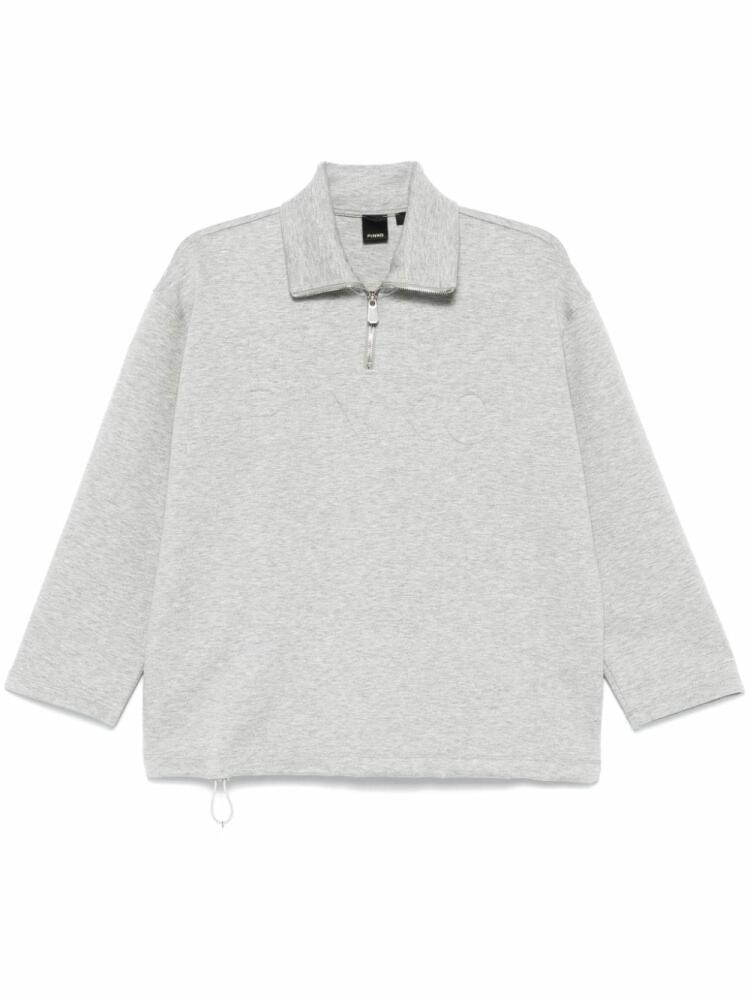 PINKO logo-embossed sweatshirt - Grey Cover