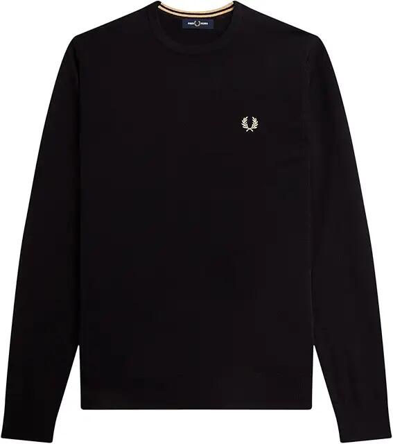 Fred Perry Classic Crew Neck Jumper (Black 1) Men's Clothing Cover