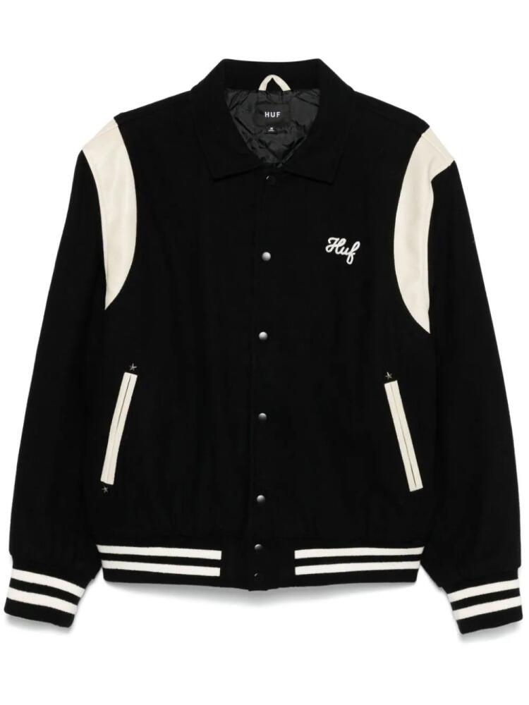 Huf Song varsity jacket - Black Cover