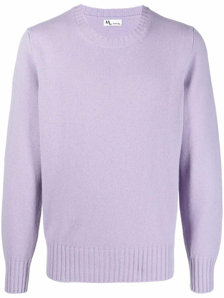 Doppiaa crew neck knitted sweater - Purple Cover