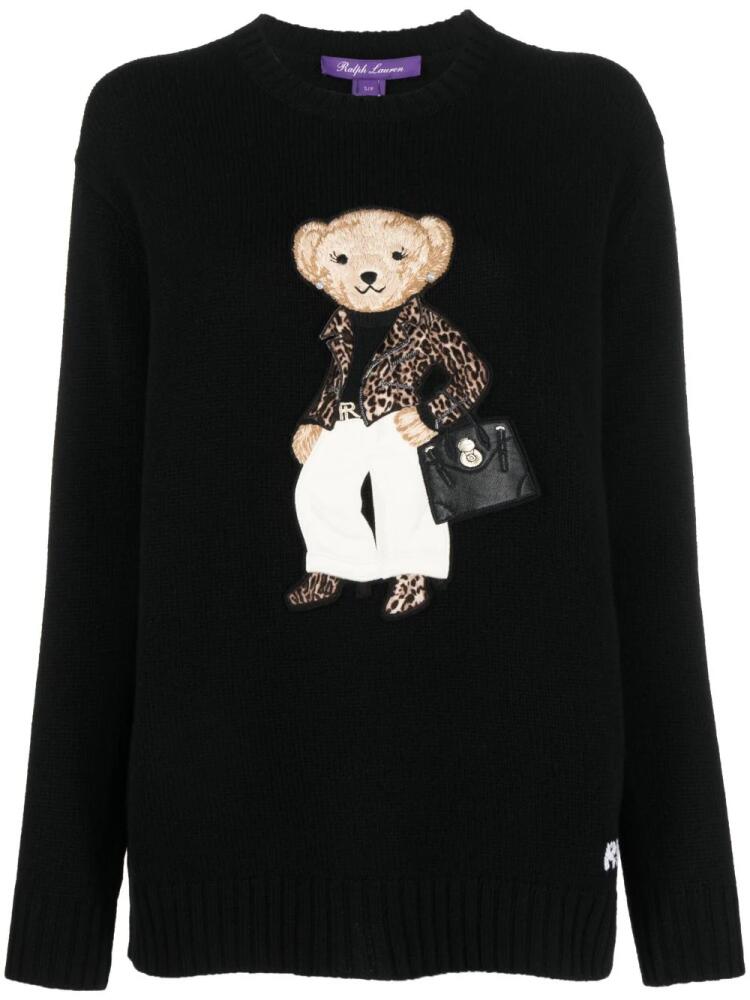 Ralph Lauren Collection Moto Polo Bear cashmere jumper - Black Cover