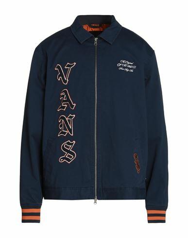 Vans Edler Station Jacket Man Jacket Navy blue Cotton, Elastane Cover