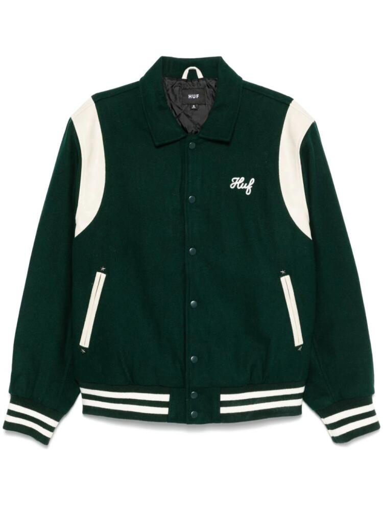 Huf Song varsity jacket - Green Cover