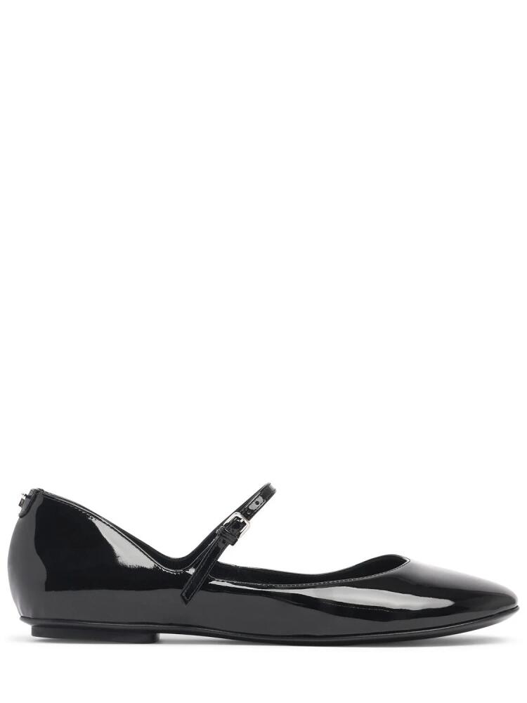 SERGIO ROSSI 5mm Patent Leather Mary Jane Flats Cover