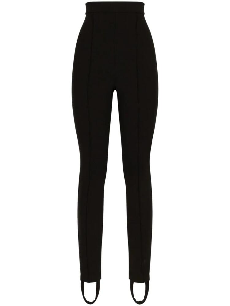 Dolce & Gabbana pleat-detail stirrup leggings - Black Cover