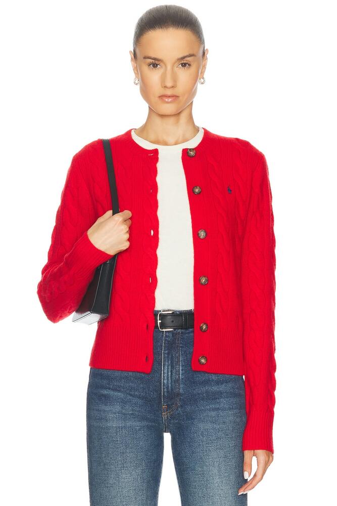 Polo Ralph Lauren Long Sleeve Cardigan in Red Cover