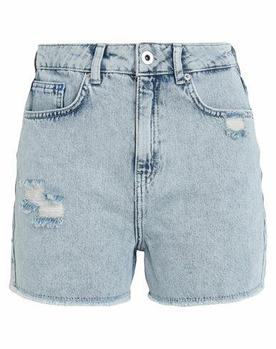 Karl Lagerfeld Jeans Hr Straight Denim Short Woman Denim shorts Blue Organic cotton Cover