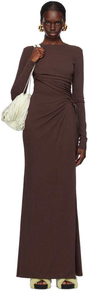 Nanushka Brown Marghe Maxi Dress Cover