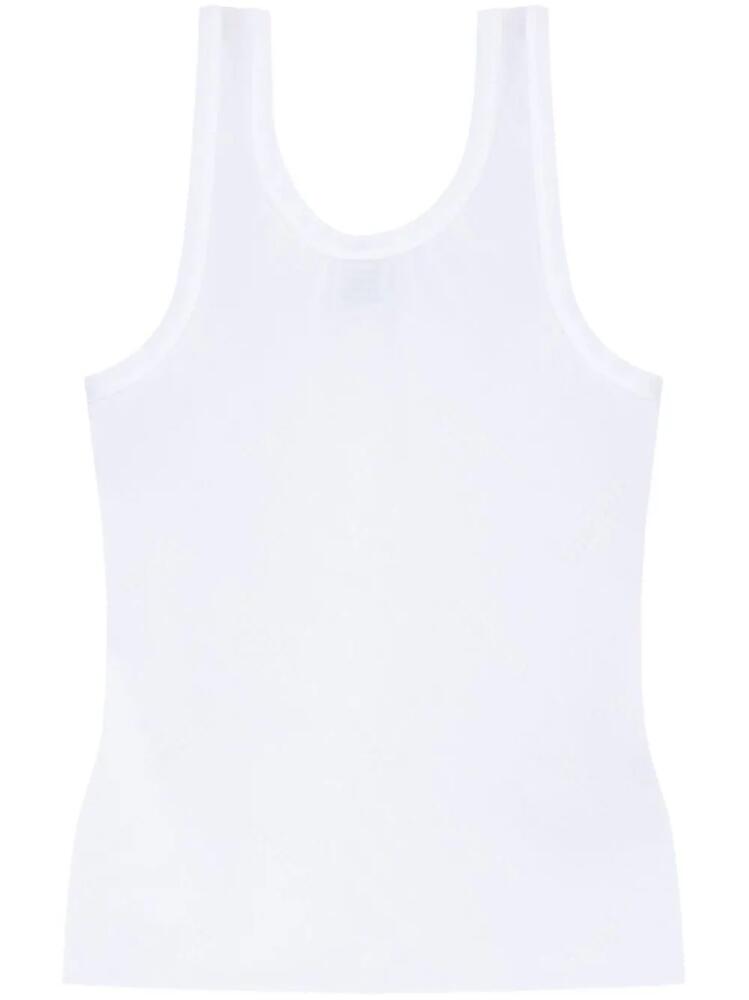 VETEMENTS logo-jacquard tank top - White Cover