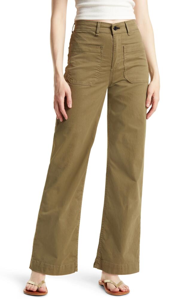 ASKK NY Sailor High Waist Wide Leg Pants in Olive Cover