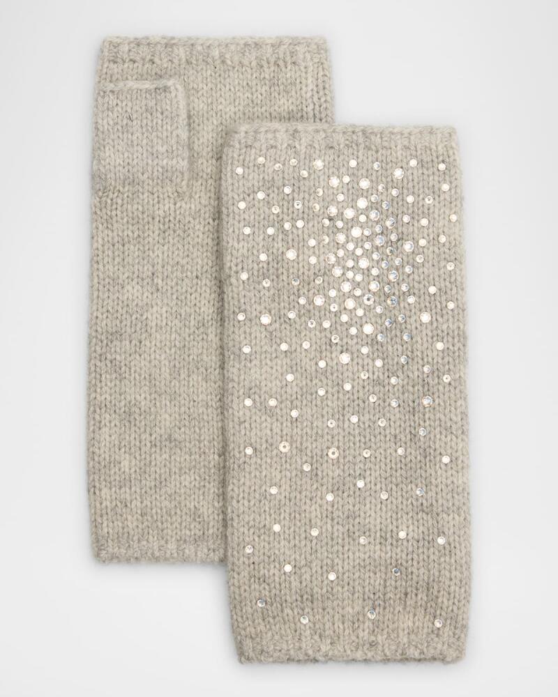 Carolyn Rowan Cashmere Embellished Fingerless Gloves Cover