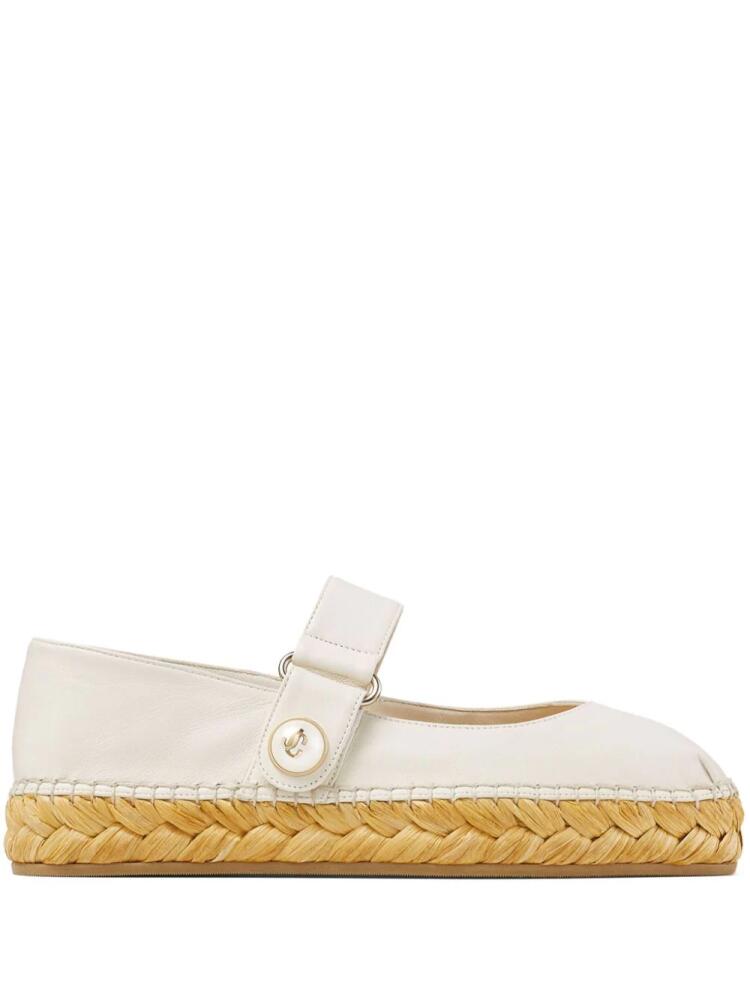 Jimmy Choo Fayence leather espadrilles - Neutrals Cover