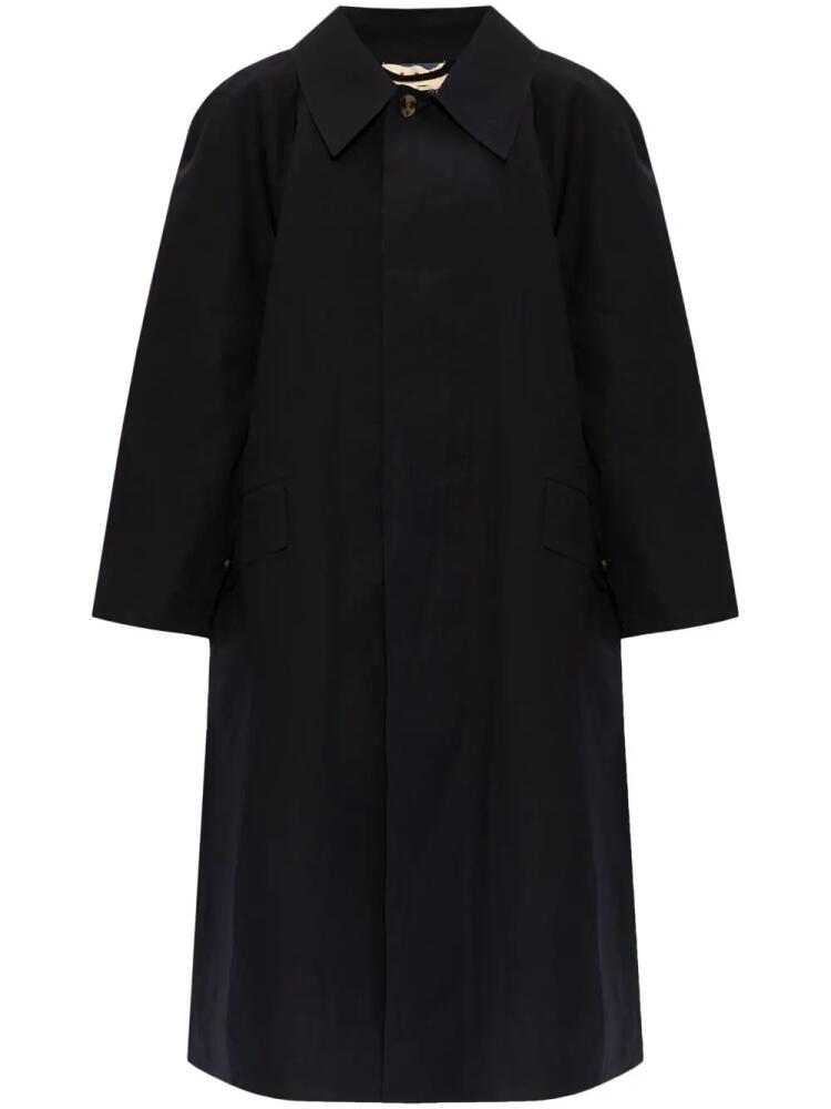 Marni single-breasted cotton coat - Black Cover