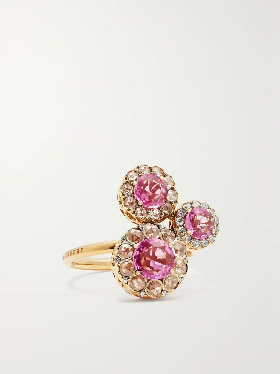 Selim Mouzannar - Beirut Rosace 18-karat Rose Gold Multi-stone Ring - Pink Cover