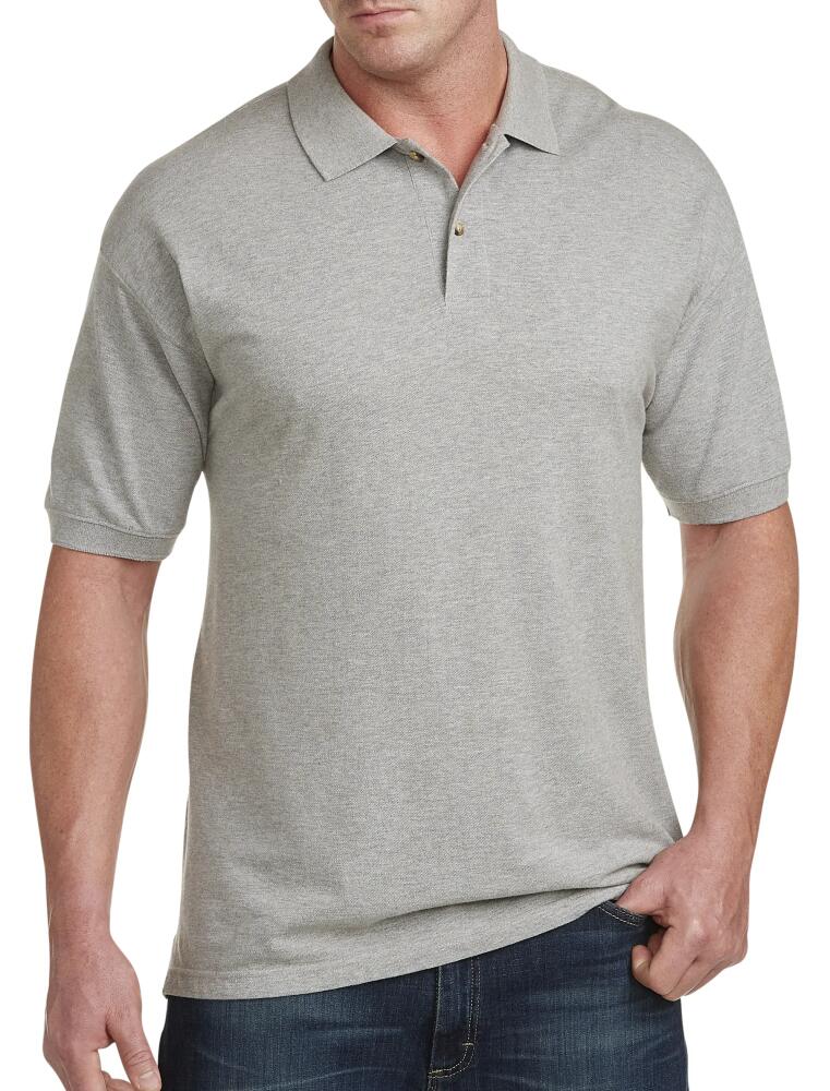 Harbor Bay by DXL Piqué Polo Shirt in Grey Heather Cover