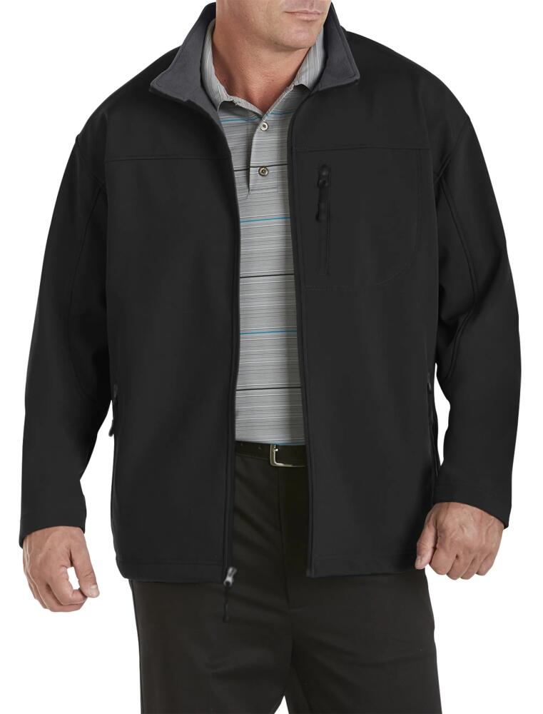 Harbor Bay by DXL Bonded Fleece Jacket in Blk Chacoal Cover