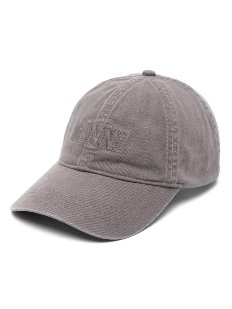 GANNI logo-embroidered baseball cap - Grey Cover