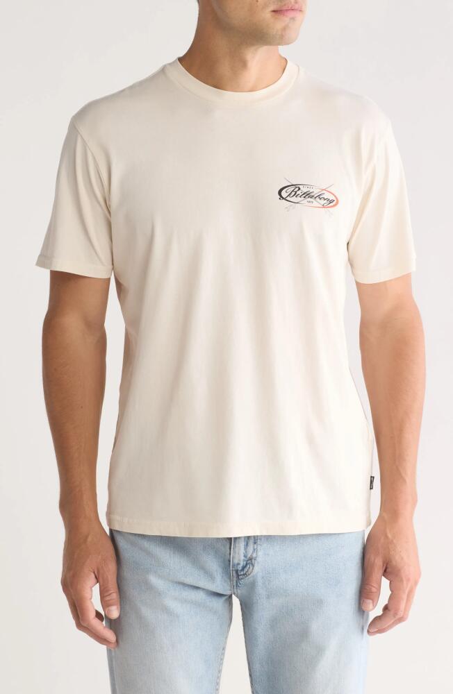 Billabong Crossboards Cotton Graphic T-Shirt in Off White Cover