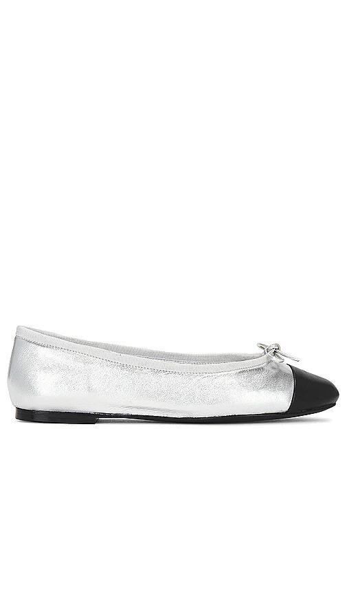 RAYE Natalia Ballet Flat in Metallic Silver Cover