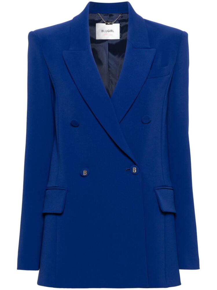 Blugirl double-breasted crepe blazer - Blue Cover