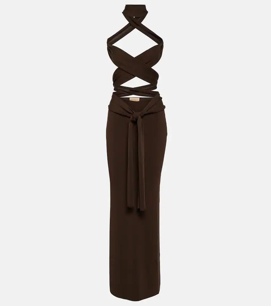 Aya Muse Sinu cutout halterneck maxi dress Cover