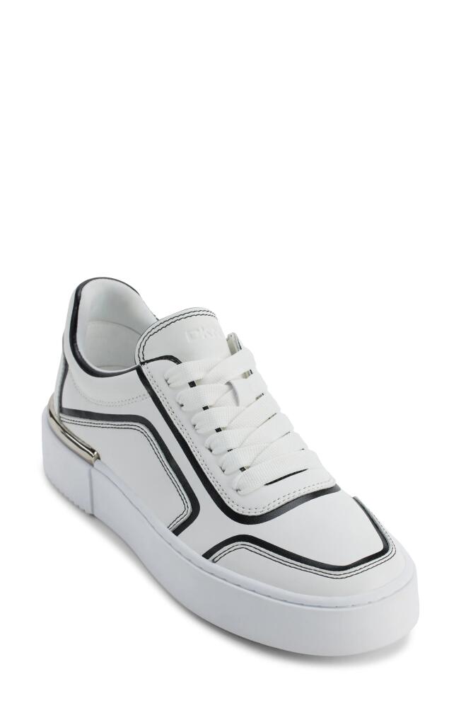 DKNY Baylor Platform Sneaker in White/Black Cover