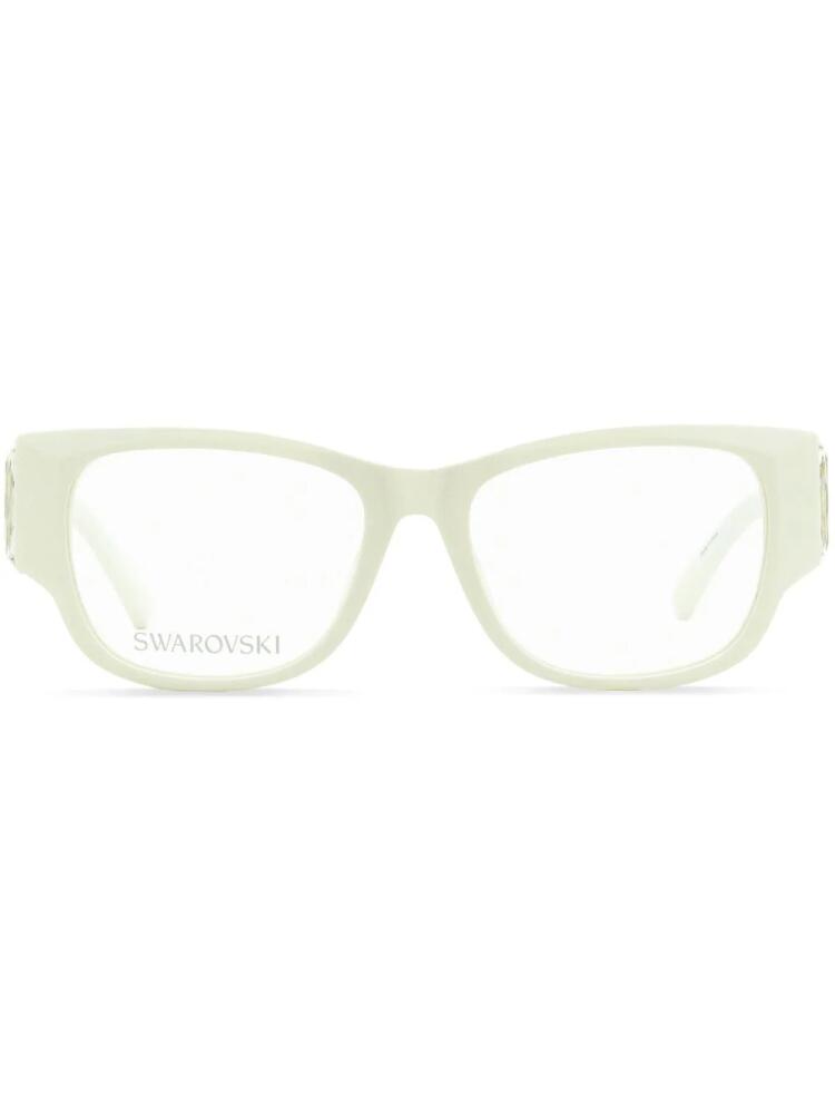 Swarovski 5473 square-frame crystal glasses - White Cover