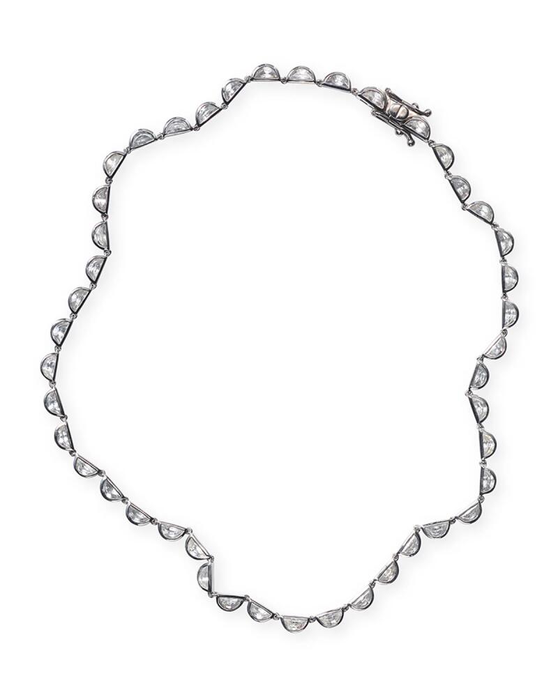 NAKARD Small Scallop Riviere Necklace, White Zircon Cover