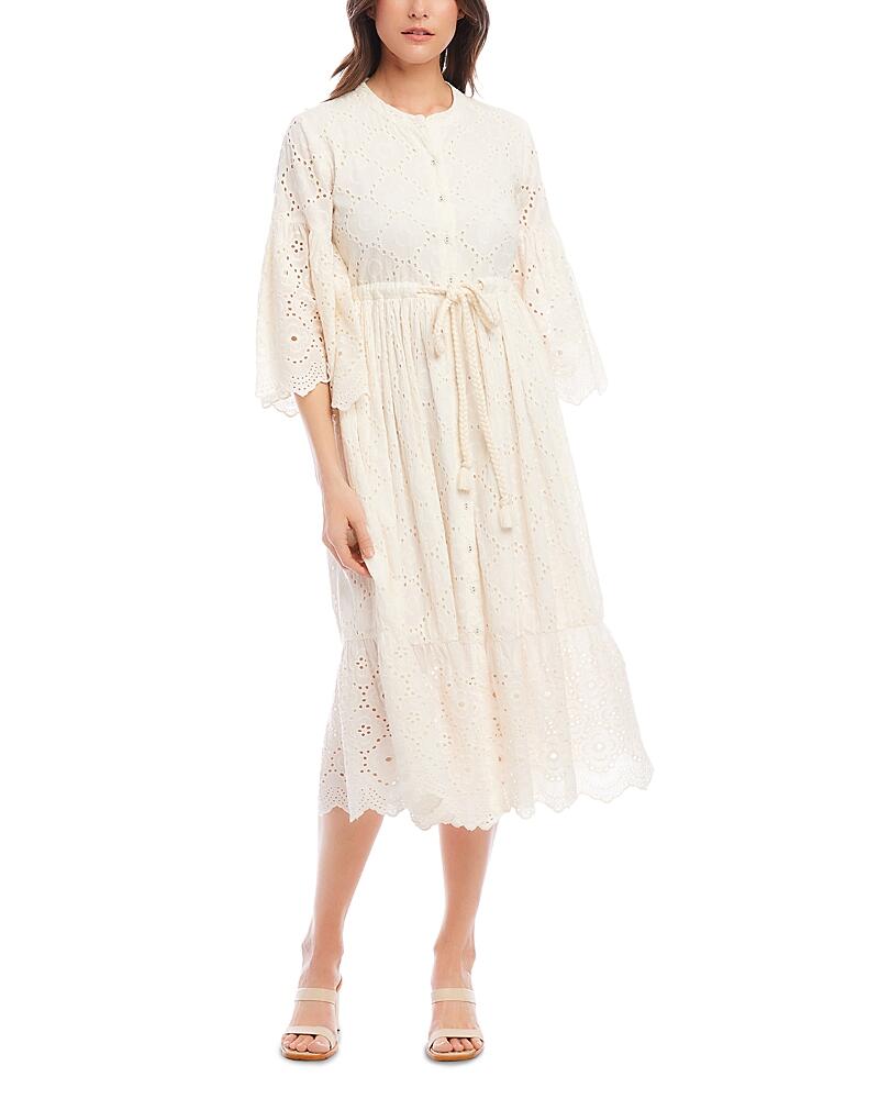 Karen Kane Eyelet Tiered Midi Dress Cover